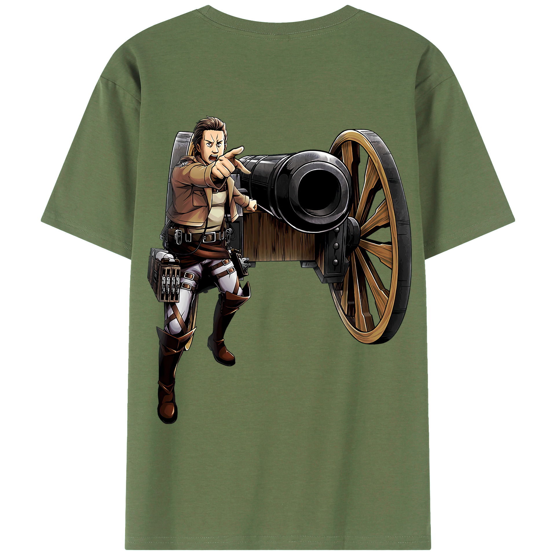 （画像用） 進撃の巨人 Attack on Titan 綿100％ メンズ半袖Tシャツ（バックプリント） 通気性